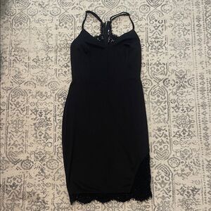 Amazon Black Lace Trim Dress